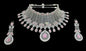 Elegant Pink Stone Choker Necklace Set