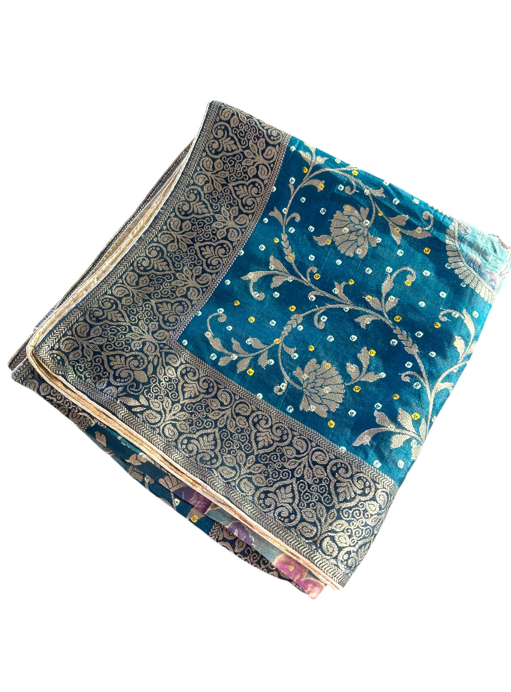 Banarsi Border Blue Dupatta