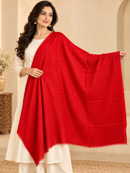 Classic Scarlet Red Solid Shawl