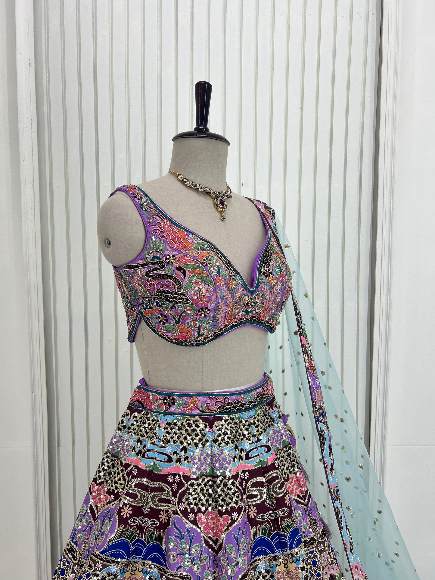 Light Pink  Floral Handwork Lehenga Set