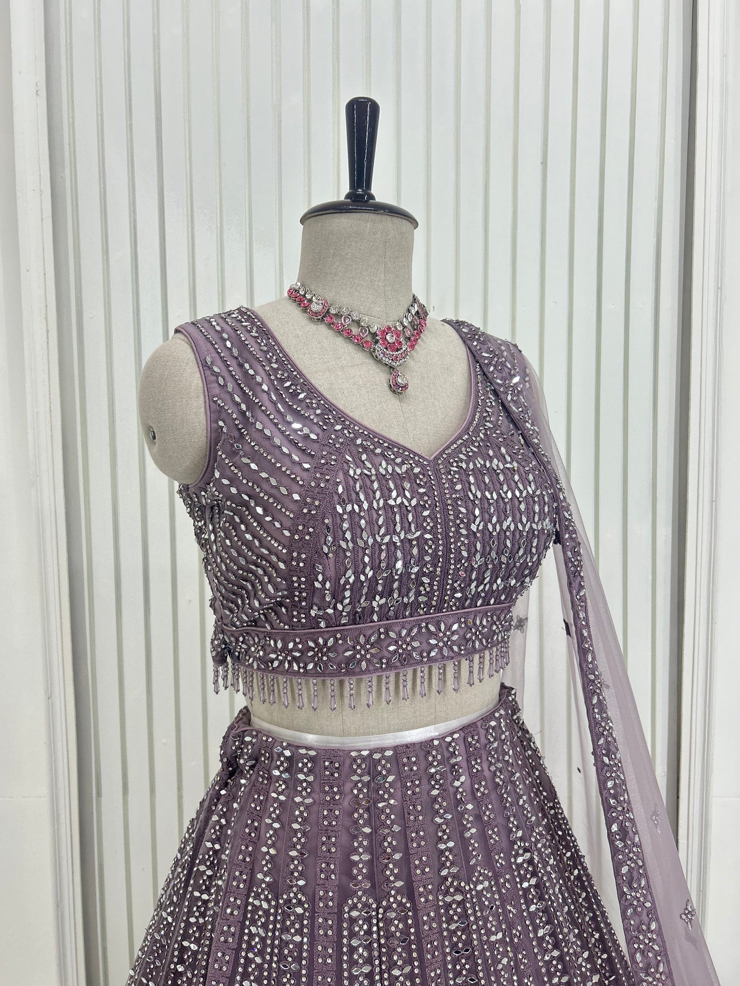 Lavender Handwork Lehenga Set