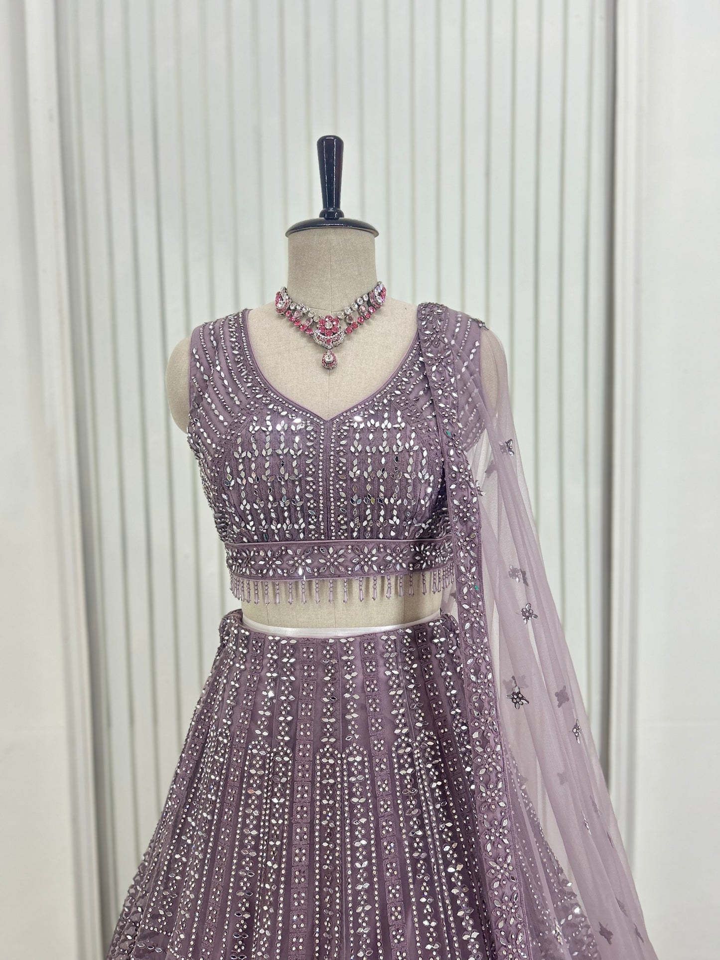 Lavender Handwork Lehenga Set