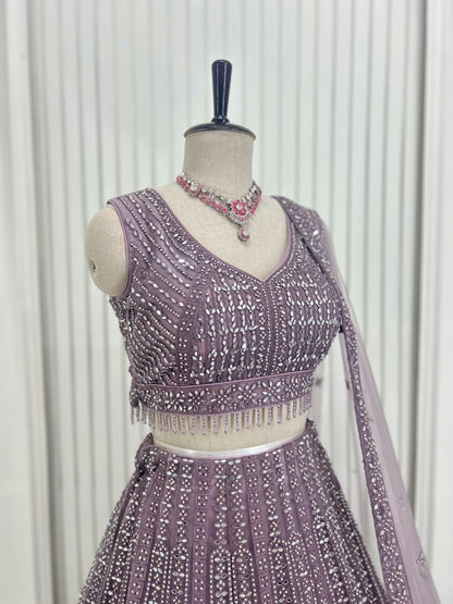 Lavender Handwork Lehenga Set