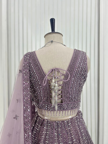 Lavender Handwork Lehenga Set